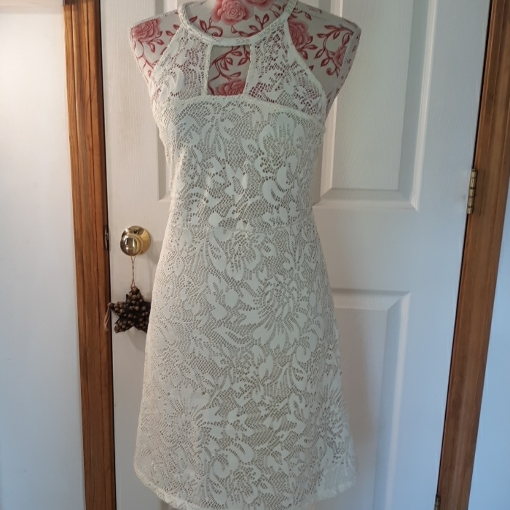 New ladies embroidered lace dress
